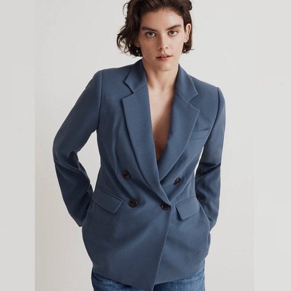 Madewell Jackets & Blazers - Madewell Rosedale Blazer in Crepe Nighttime Blue,  Size 4, NWT